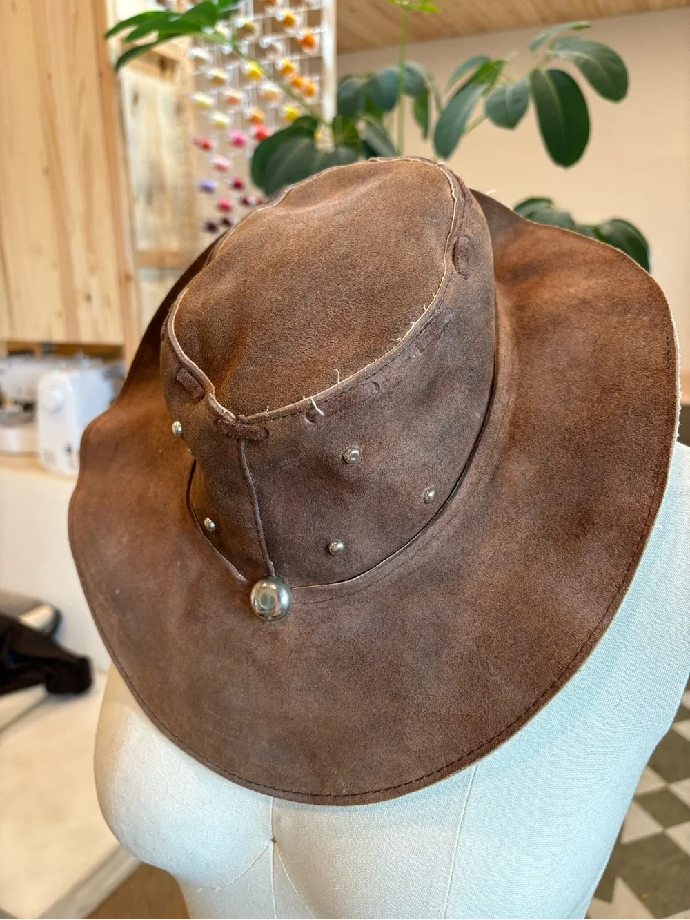 Brown Suede Leather Outback/Cowboy Hat | Western Ranch Style | Unisex